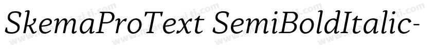 SkemaProText SemiBoldItalic字体转换